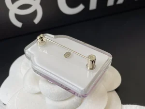 Chanel Pink CC N5 Bottle Brooch