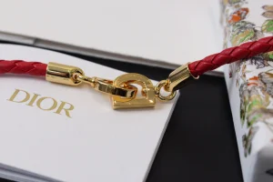 Dior CD Lock Bracelet Red Calfskin