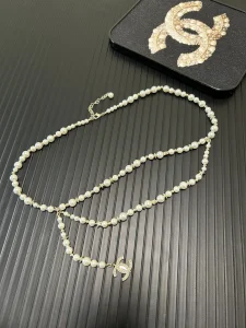 Chanel CC Logo Pearls Waist Belt