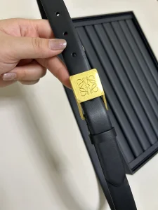 Loewe Amazona Leather Belt Black 25MM