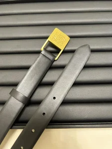 Loewe Amazona Leather Belt Black 25MM