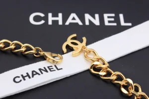 Chanel Pearls CC Logo Necklaces Gold