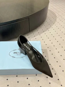 Prada Black Satin Pumps 50MM