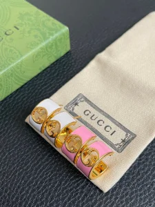 Gucci Blondie Enamel Hoop Earrings