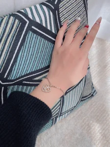 Chanel Crystals CC Heart Bracelets