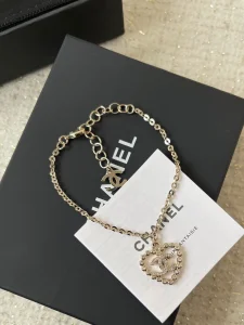 Chanel Crystals CC Heart Bracelets