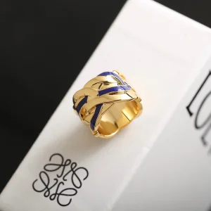 Loewe Nest Rings Gold Blue