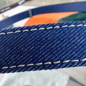Hermes Kelly Jean Denim Blue Belt 18MM