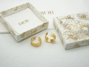 Dior Celeste Gold Metal Earrings