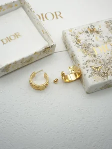Dior Celeste Gold Metal Earrings