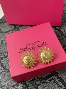 Schiaparelli Yellow Gold Sun Earrings